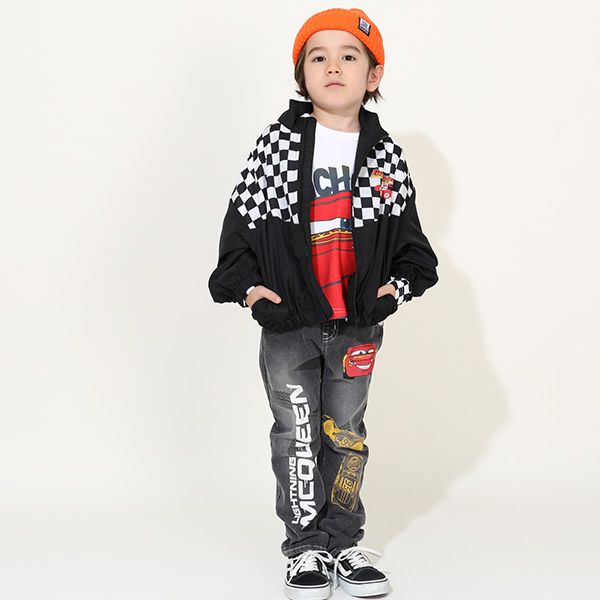 【ベビードール】カーズ ウィンドブレーカー 9605K / ベビーサイズ キッズ トップス 長袖 羽織 軽アウター ジャケット 撥水 オールシーズン ライトニング・マックィーン