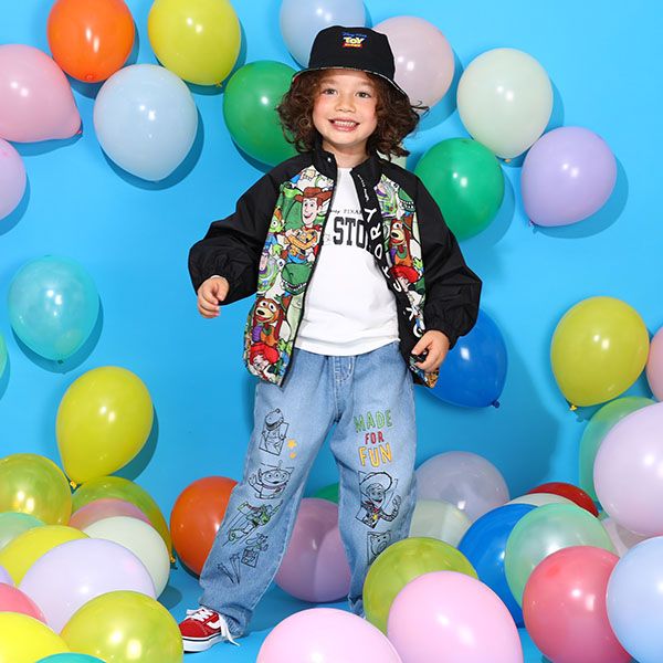 【ベビードール】トイ・ストーリー ウィンドブレーカー 9613K / 防風 撥水 ウッディ バズ・ライトイヤー ジェシー レックス スリンキー キッズ ベビーサイズ トップス 羽織 羽織り 軽アウター