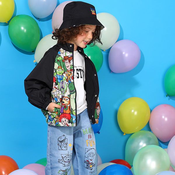 【ベビードール】トイ・ストーリー ウィンドブレーカー 9613K / 防風 撥水 ウッディ バズ・ライトイヤー ジェシー レックス スリンキー キッズ ベビーサイズ トップス 羽織 羽織り 軽アウター