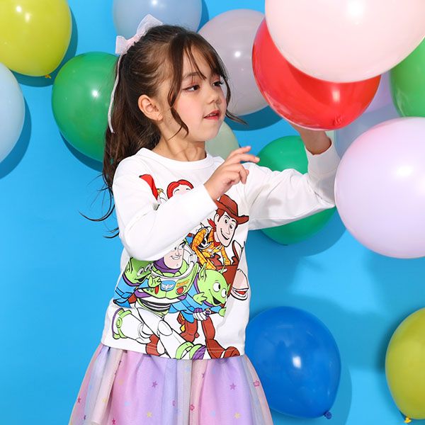 【ベビードール】トイ・ストーリー 親子お揃い キャラクターロンT 9614K / ベビーサイズ リンクコーデ ペアルック 親子コーデ キッズ トップス 長袖 ロンT 天竺素材