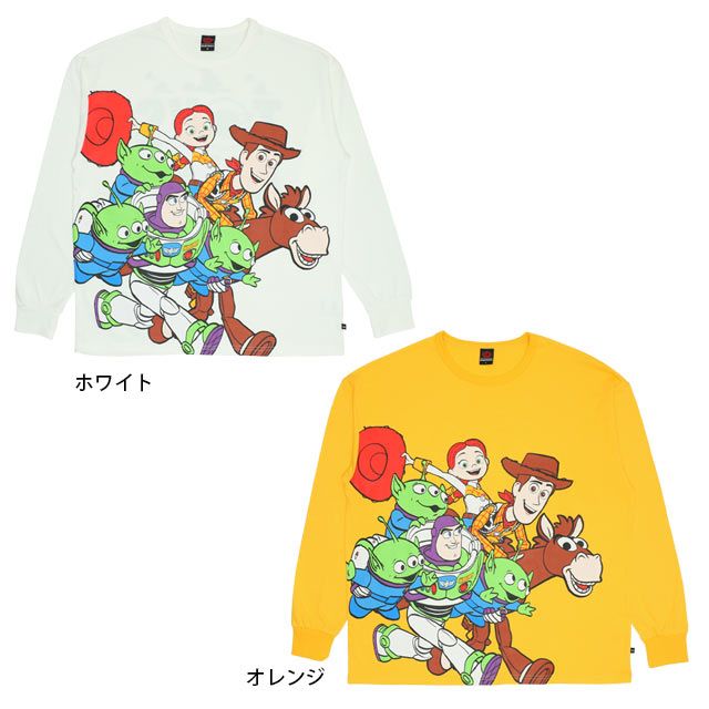 【ベビードール】トイ・ストーリー 親子お揃い キャラクターロンT 9614A / 大人 ユニセックス 男女兼用 リンクコーデ ペアルック 親子コーデ トップス 長袖 ロンT 天竺素材