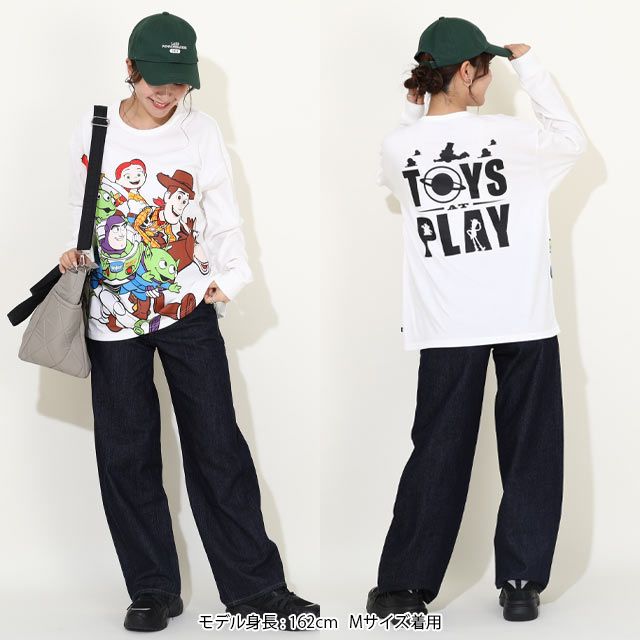 【ベビードール】トイ・ストーリー 親子お揃い キャラクターロンT 9614A / 大人 ユニセックス 男女兼用 リンクコーデ ペアルック 親子コーデ トップス 長袖 ロンT 天竺素材