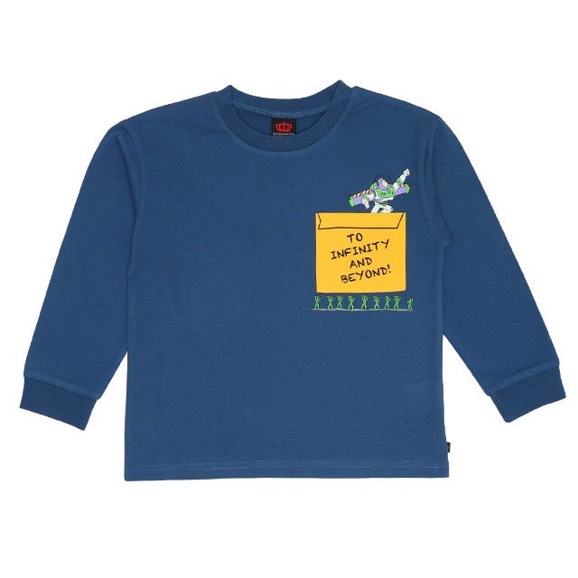 【ベビードール】トイ・ストーリー 親子お揃い ポケットロンT 9615K / ウッディ バズ ベビーサイズ リンクコーデ ペアルック 親子コーデ キッズ トップス 長袖 ロンT 天竺素材