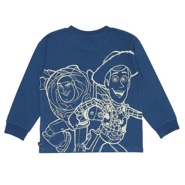 【ベビードール】トイ・ストーリー 親子お揃い ポケットロンT 9615K / ウッディ バズ ベビーサイズ リンクコーデ ペアルック 親子コーデ キッズ トップス 長袖 ロンT 天竺素材