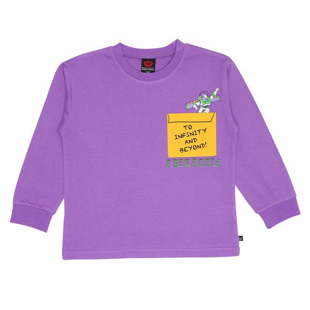 【ベビードール】トイ・ストーリー 親子お揃い ポケットロンT 9615K / ウッディ バズ ベビーサイズ リンクコーデ ペアルック 親子コーデ キッズ トップス 長袖 ロンT 天竺素材