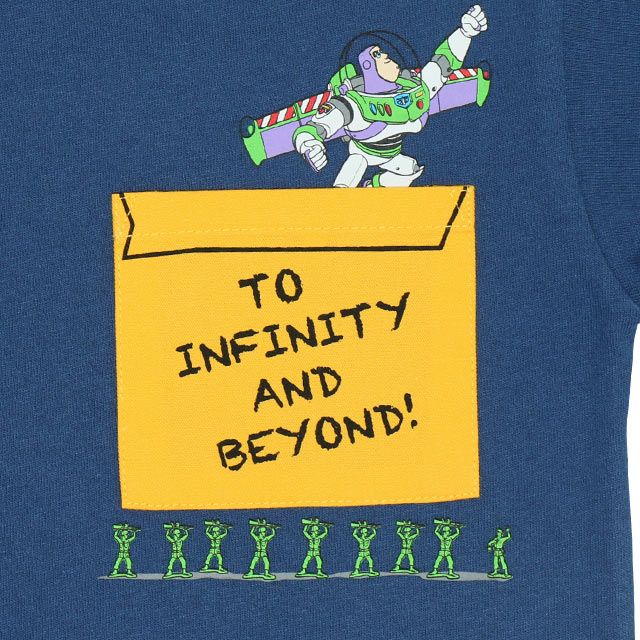 【ベビードール】トイ・ストーリー 親子お揃い ポケットロンT 9615K / ウッディ バズ ベビーサイズ リンクコーデ ペアルック 親子コーデ キッズ トップス 長袖 ロンT 天竺素材