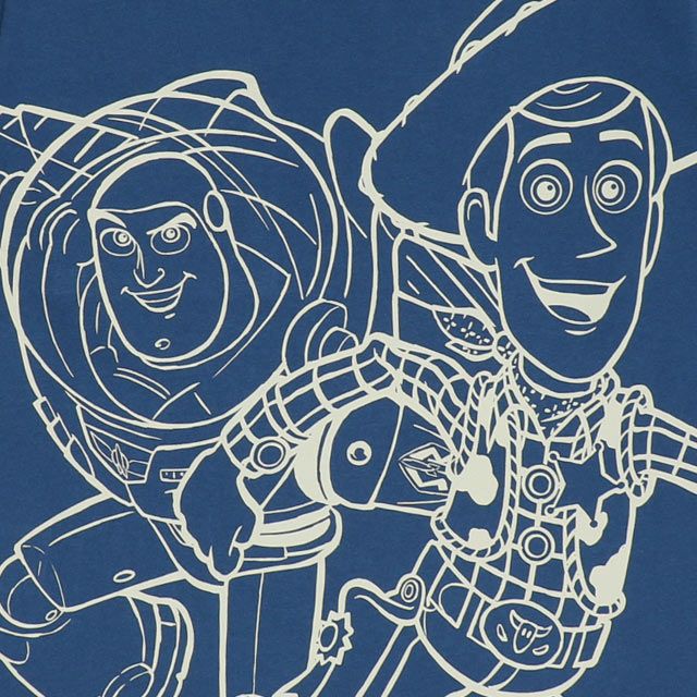 【ベビードール】トイ・ストーリー 親子お揃い ポケットロンT 9615K / ウッディ バズ ベビーサイズ リンクコーデ ペアルック 親子コーデ キッズ トップス 長袖 ロンT 天竺素材