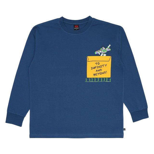 【ベビードール】トイ・ストーリー 親子お揃い ポケットロンT 9615A / ウッディ バズ 大人 ユニセックス 男女兼用 リンクコーデ ペアルック 親子コーデ トップス 長袖 ロンT 天竺素材