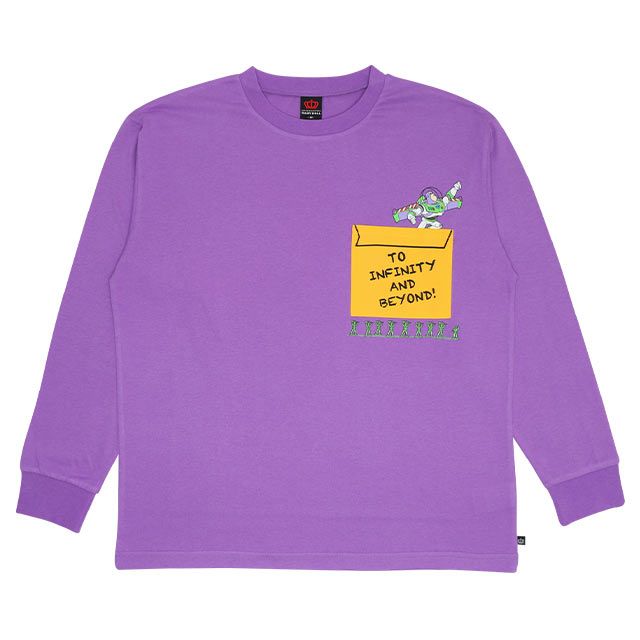 【ベビードール】トイ・ストーリー 親子お揃い ポケットロンT 9615A / ウッディ バズ 大人 ユニセックス 男女兼用 リンクコーデ ペアルック 親子コーデ トップス 長袖 ロンT 天竺素材