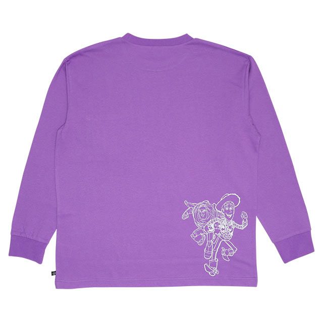 【ベビードール】トイ・ストーリー 親子お揃い ポケットロンT 9615A / ウッディ バズ 大人 ユニセックス 男女兼用 リンクコーデ ペアルック 親子コーデ トップス 長袖 ロンT 天竺素材