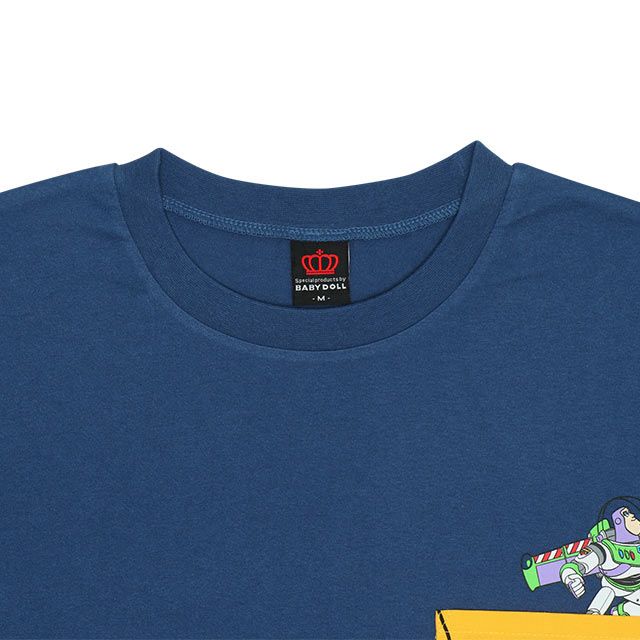 【ベビードール】トイ・ストーリー 親子お揃い ポケットロンT 9615A / ウッディ バズ 大人 ユニセックス 男女兼用 リンクコーデ ペアルック 親子コーデ トップス 長袖 ロンT 天竺素材