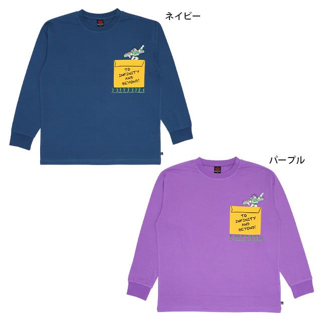 【ベビードール】トイ・ストーリー 親子お揃い ポケットロンT 9615A / ウッディ バズ 大人 ユニセックス 男女兼用 リンクコーデ ペアルック 親子コーデ トップス 長袖 ロンT 天竺素材
