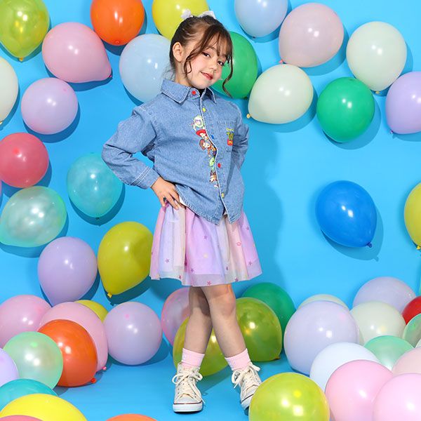 【ベビードール】トイ・ストーリー 刺繍シャツ ウッディ バズ・ライトイヤー ジェシー 9617K