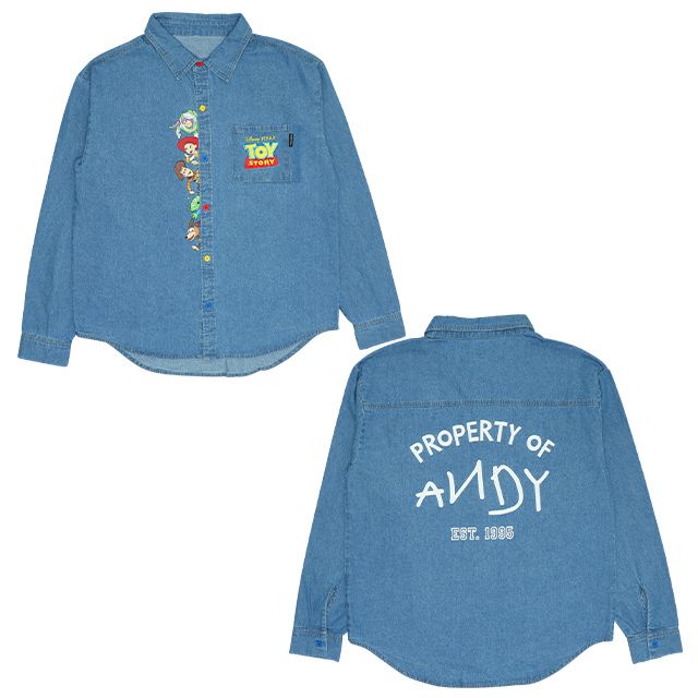 【ベビードール】トイ・ストーリー 刺繍シャツ ウッディ バズ・ライトイヤー ジェシー 9617A