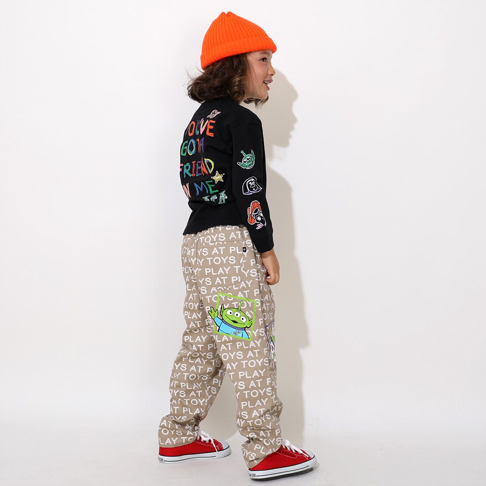 【ベビードール】トイ・ストーリー 親子お揃い 袖ロンT 9618K / ベビーサイズ キッズ トップス 長袖 Tシャツ リンクコーデ ペアルック 親子コーデ ラクガキ風デザイン 天竺素材 スリンキー グリーンアーミーメン