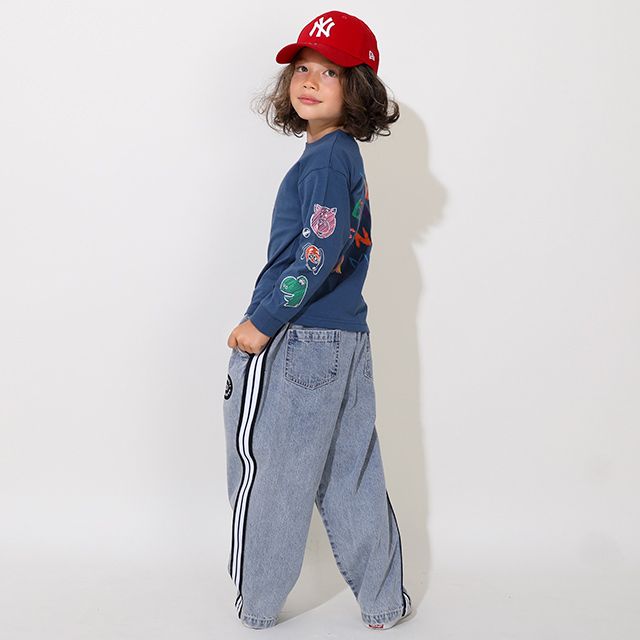 【ベビードール】トイ・ストーリー 親子お揃い 袖ロンT 9618K / ベビーサイズ キッズ トップス 長袖 Tシャツ リンクコーデ ペアルック 親子コーデ ラクガキ風デザイン 天竺素材 スリンキー グリーンアーミーメン