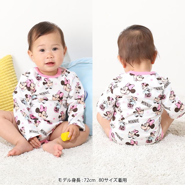【ベビードール】ミッキー コーデュロイサロペットロンパース 2点セット 9621B