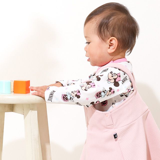 【ベビードール】ミニー コーデュロイサロペットロンパース 2点セット 9621B