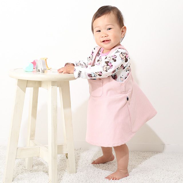 【ベビードール】ミニー コーデュロイサロペットロンパース 2点セット 9621B