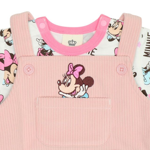 【ベビードール】ミニー コーデュロイサロペットロンパース 2点セット 9621B