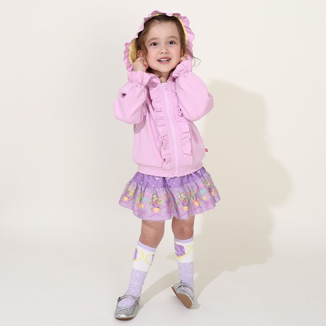 【ベビードール】ラプンツェル プリンセス / ハイソックス 9622 / キッズ くつ下 靴下 13-16cm滑り止め付き ガーリーコーデ お姫様 コスチューム コスプレ