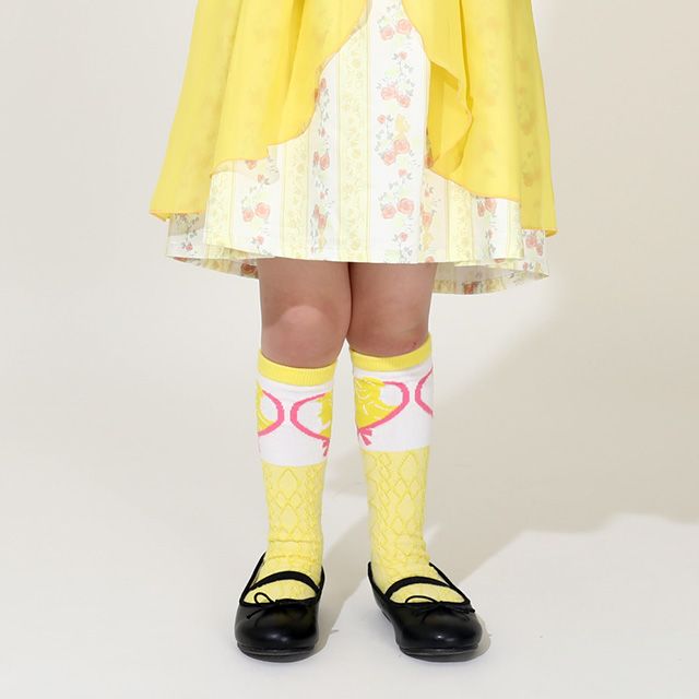 【ベビードール】ベル プリンセス / ハイソックス 9622 / キッズ くつ下 靴下 13-16cm滑り止め付き ガーリーコーデ お姫様 コスチューム コスプレ