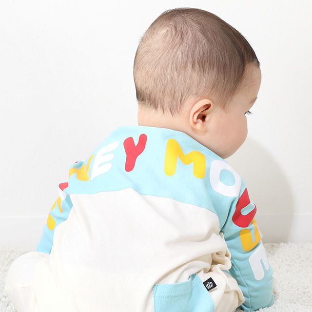 【ベビードール】ミッキー 切替ロンパース 9623B