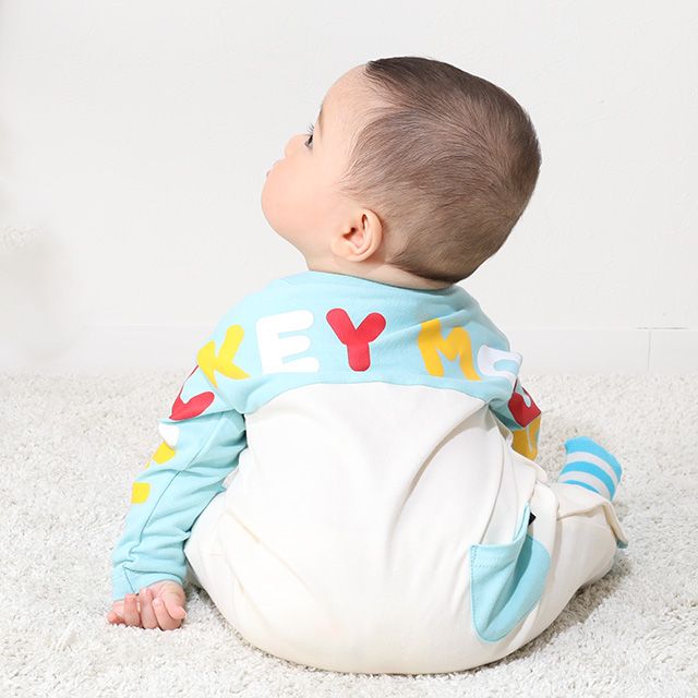 【ベビードール】ミッキー 切替ロンパース 9623B