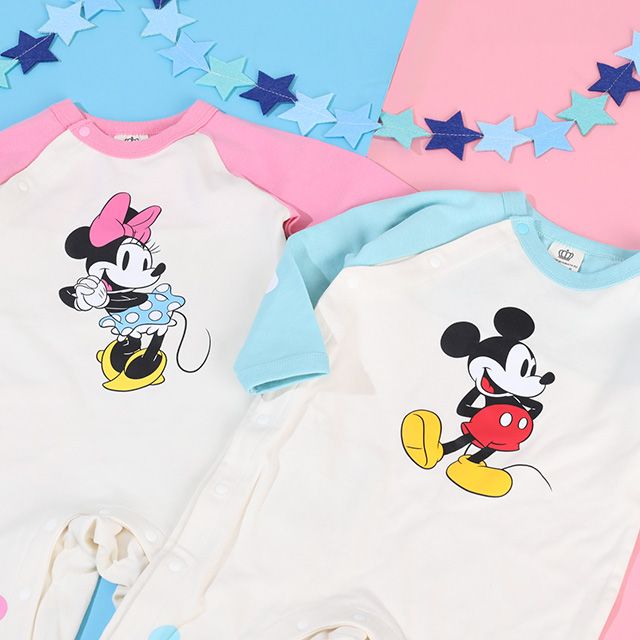 【ベビードール】ミニー 切替ロンパース 9623B