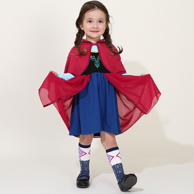 【ベビードール】アナ プリンセス / ハイソックス 9622 / キッズ くつ下 靴下 13-16cm滑り止め付き ガーリーコーデ お姫様 コスチューム コスプレ