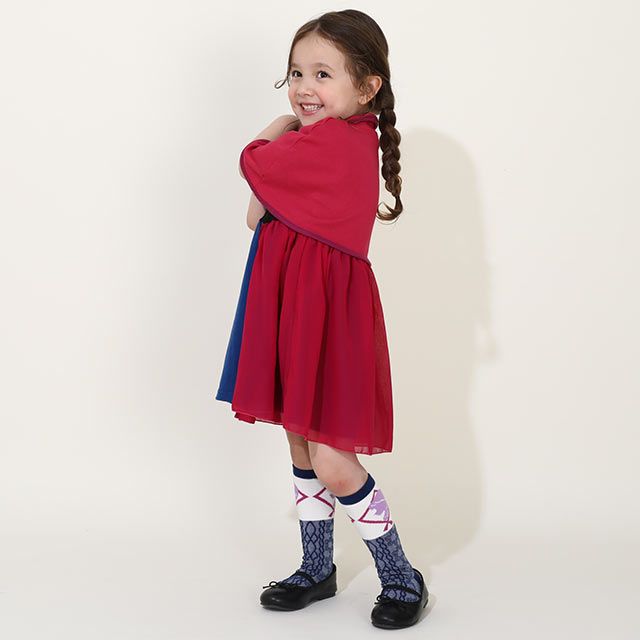 【ベビードール】アナ プリンセス / ハイソックス 9622 / キッズ くつ下 靴下 13-16cm滑り止め付き ガーリーコーデ お姫様 コスチューム コスプレ