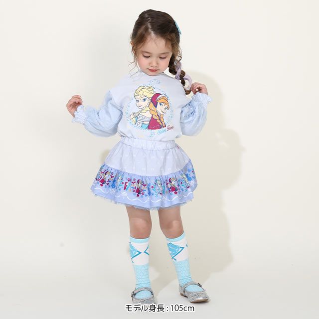 【ベビードール】エルサ プリンセス / ハイソックス 9622 / キッズ くつ下 靴下 13-16cm滑り止め付き ガーリーコーデ お姫様 コスチューム コスプレ