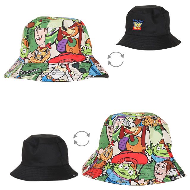 【ベビードール】トイ・ストーリー リバーシブルハット 9648 / キッズ（S）：頭回り52-54cm 大人（M）：頭回り54-58cm 帽子 ぼうし ウッディ バズ・ライトイヤー ジェシー リトルグリーンメン レックス スリンキー・ドッグ