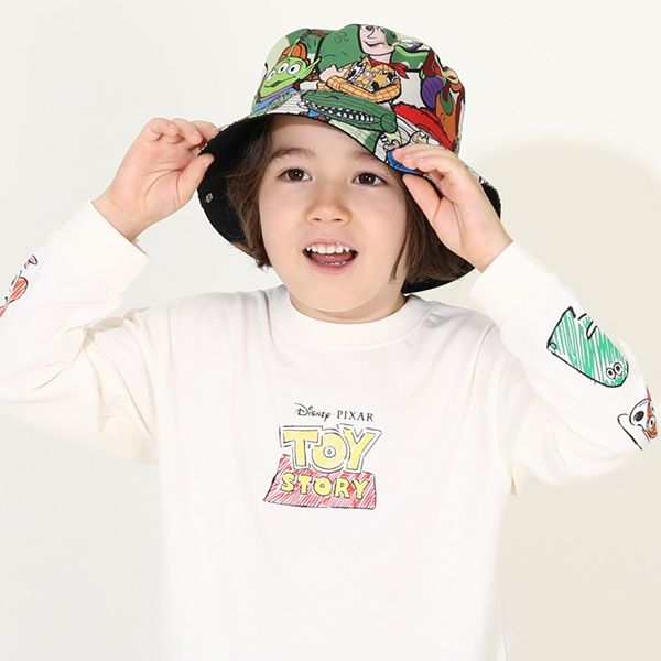 【ベビードール】トイ・ストーリー リバーシブルハット 9648 / キッズ（S）：頭回り52-54cm 大人（M）：頭回り54-58cm 帽子 ぼうし ウッディ バズ・ライトイヤー ジェシー リトルグリーンメン レックス スリンキー・ドッグ