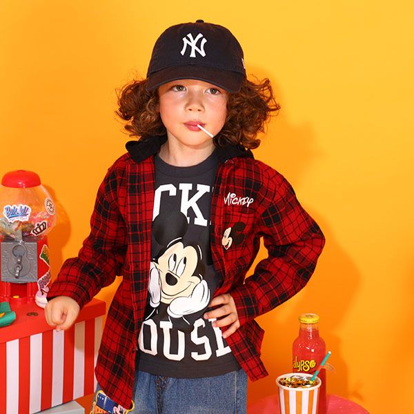 【ベビードール】ミッキー BIGフェイス ロンT 9676K ベビー キッズ 男の子 女の子