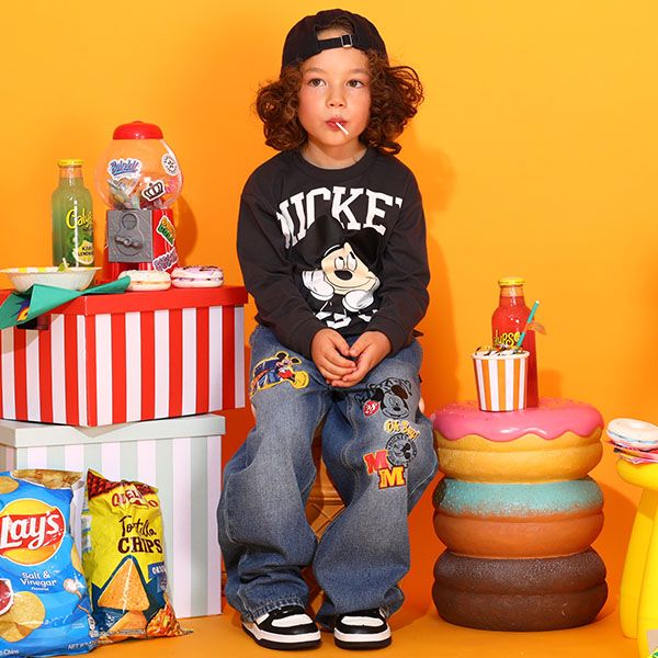 【ベビードール】ミッキー BIGフェイス ロンT 9676K ベビー キッズ 男の子 女の子