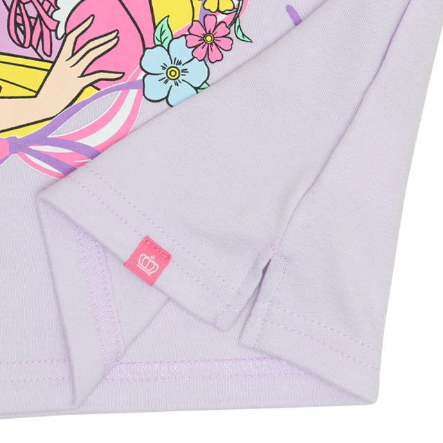 【ベビードール】アナ エルサ プリンセス / チュール袖ロンT 9689K / キッズ トップス 長袖 ボリューム袖 バルーン袖 ドットチュール お姫様 ガーリー