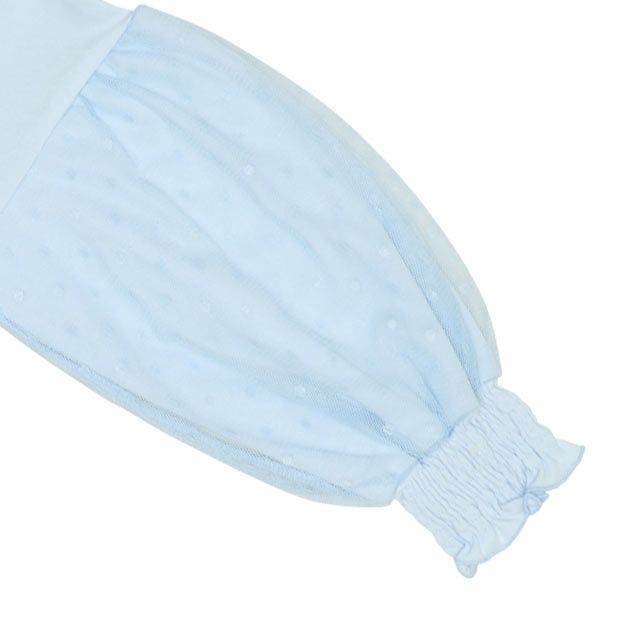 【ベビードール】アナ エルサ プリンセス / チュール袖ロンT 9689K / キッズ トップス 長袖 ボリューム袖 バルーン袖 ドットチュール お姫様 ガーリー