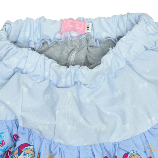 【ベビードール】アナ エルサ プリンセス / ボリュームスカート 9692K / キッズ ボトム スカート インナーパンツ付き ウエスト総ゴム ゴム穴付き お姫様 ガーリー
