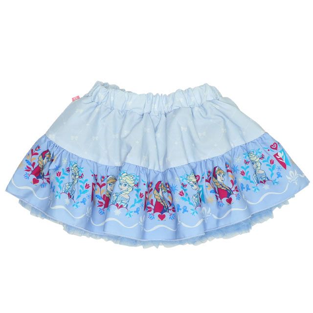 【ベビードール】アナ エルサ プリンセス / ボリュームスカート 9692K / キッズ ボトム スカート インナーパンツ付き ウエスト総ゴム ゴム穴付き お姫様 ガーリー