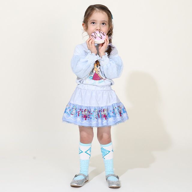 【ベビードール】アナ エルサ プリンセス / ボリュームスカート 9692K / キッズ ボトム スカート インナーパンツ付き ウエスト総ゴム ゴム穴付き お姫様 ガーリー