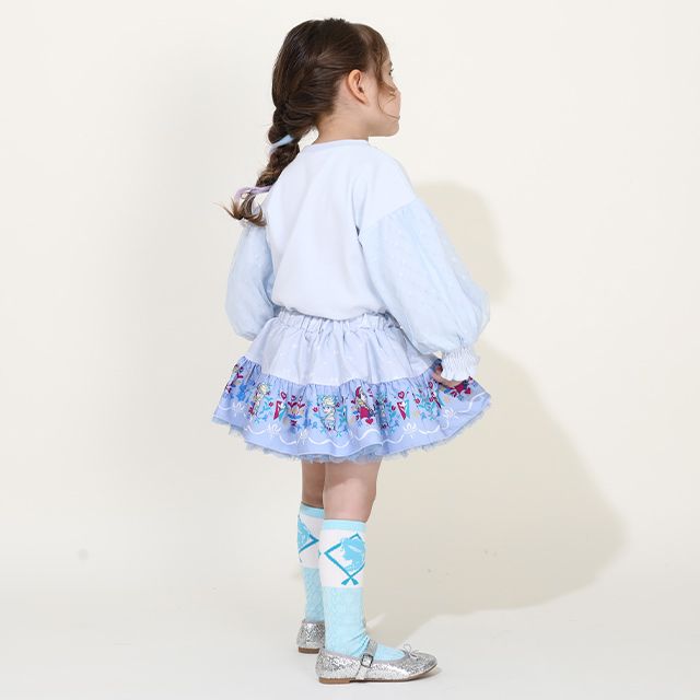 【ベビードール】アナ エルサ プリンセス / ボリュームスカート 9692K / キッズ ボトム スカート インナーパンツ付き ウエスト総ゴム ゴム穴付き お姫様 ガーリー