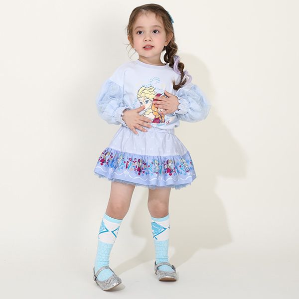 【ベビードール】アナ エルサ プリンセス / ボリュームスカート 9692K / キッズ ボトム スカート インナーパンツ付き ウエスト総ゴム ゴム穴付き お姫様 ガーリー