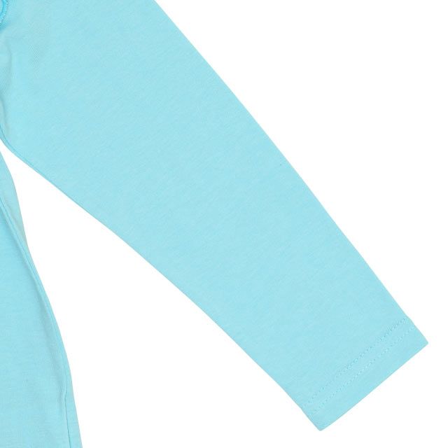 【ベビードール】エルサ プリンセス / 肩フリルロンT 9693K / キッズ トップス 長袖 フリル ラメプリント お姫様 ガーリー 天竺素材