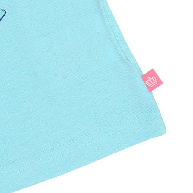 【ベビードール】エルサ プリンセス / 肩フリルロンT 9693K / キッズ トップス 長袖 フリル ラメプリント お姫様 ガーリー 天竺素材