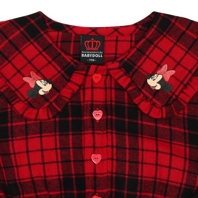 【ベビードール】ミニー シャツドッキング ワンピース 9682K ベビー キッズ 男の子 女の子