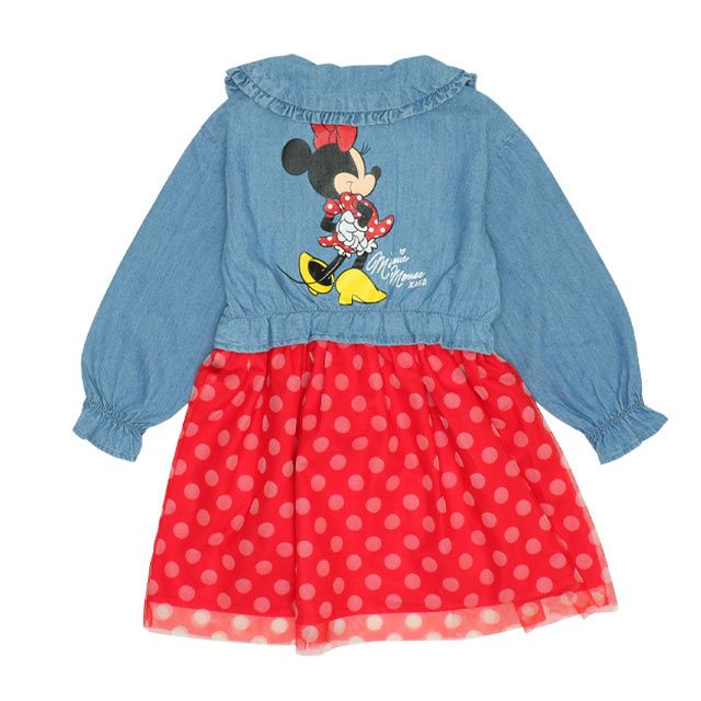 【ベビードール】ミニー シャツドッキング ワンピース 9682K ベビー キッズ 男の子 女の子