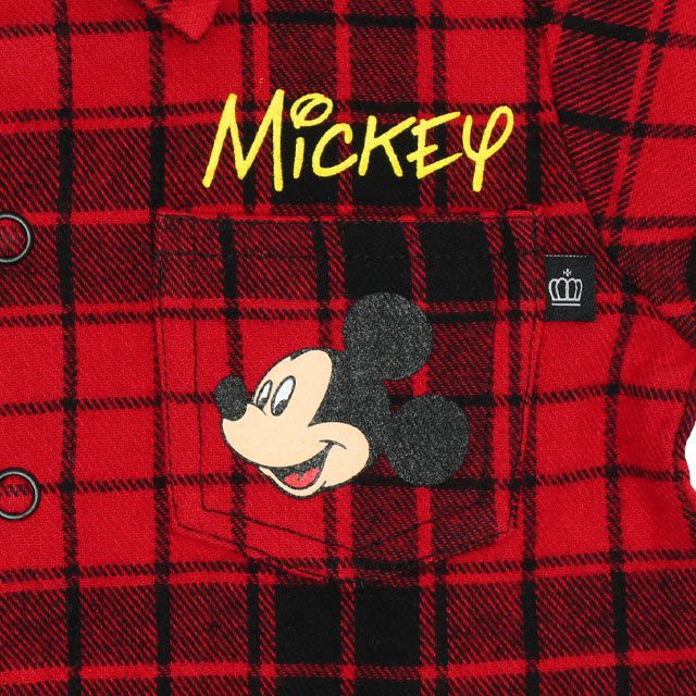 【ベビードール】ミッキー シャツドッキング ロンパース 9683B ベビー 新生児 キッズ 男の子 女の子