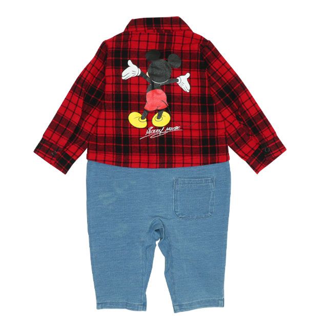 【ベビードール】ミッキー シャツドッキング ロンパース 9683B ベビー 新生児 キッズ 男の子 女の子