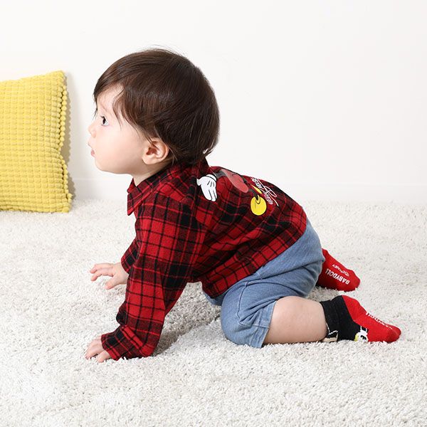 【ベビードール】ミッキー シャツドッキング ロンパース 9683B ベビー 新生児 キッズ 男の子 女の子